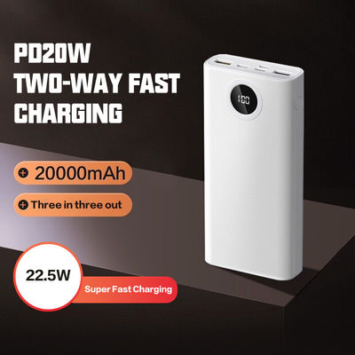 İyi bir fiyat. Portatif Şarj Çözümü için Parlak Mavi Beyaz Renkli ABS PC ile PD 20W 22.5W Güç Bankası çevrimiçi