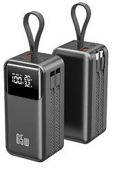 Kalite 65W Ultra Kompakt Mini Güç Bankası Kablolarla Fabrika